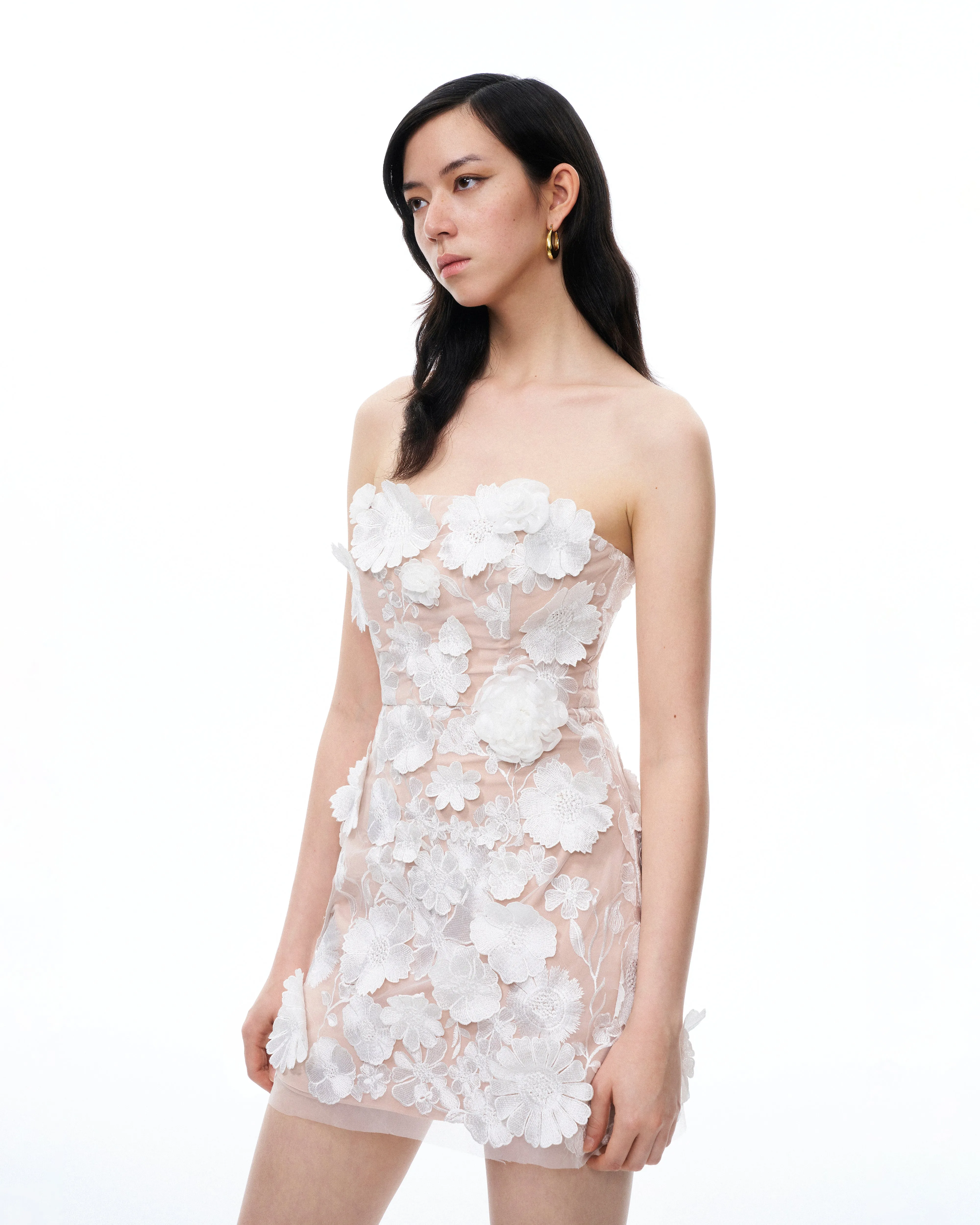 Serafina Floral Embroidered Mini Dress - White sold by JW PEI product image thumbnail 5