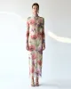 Pastel Floral Mesh Maxi Dress - Multicolor sold by JW PEI