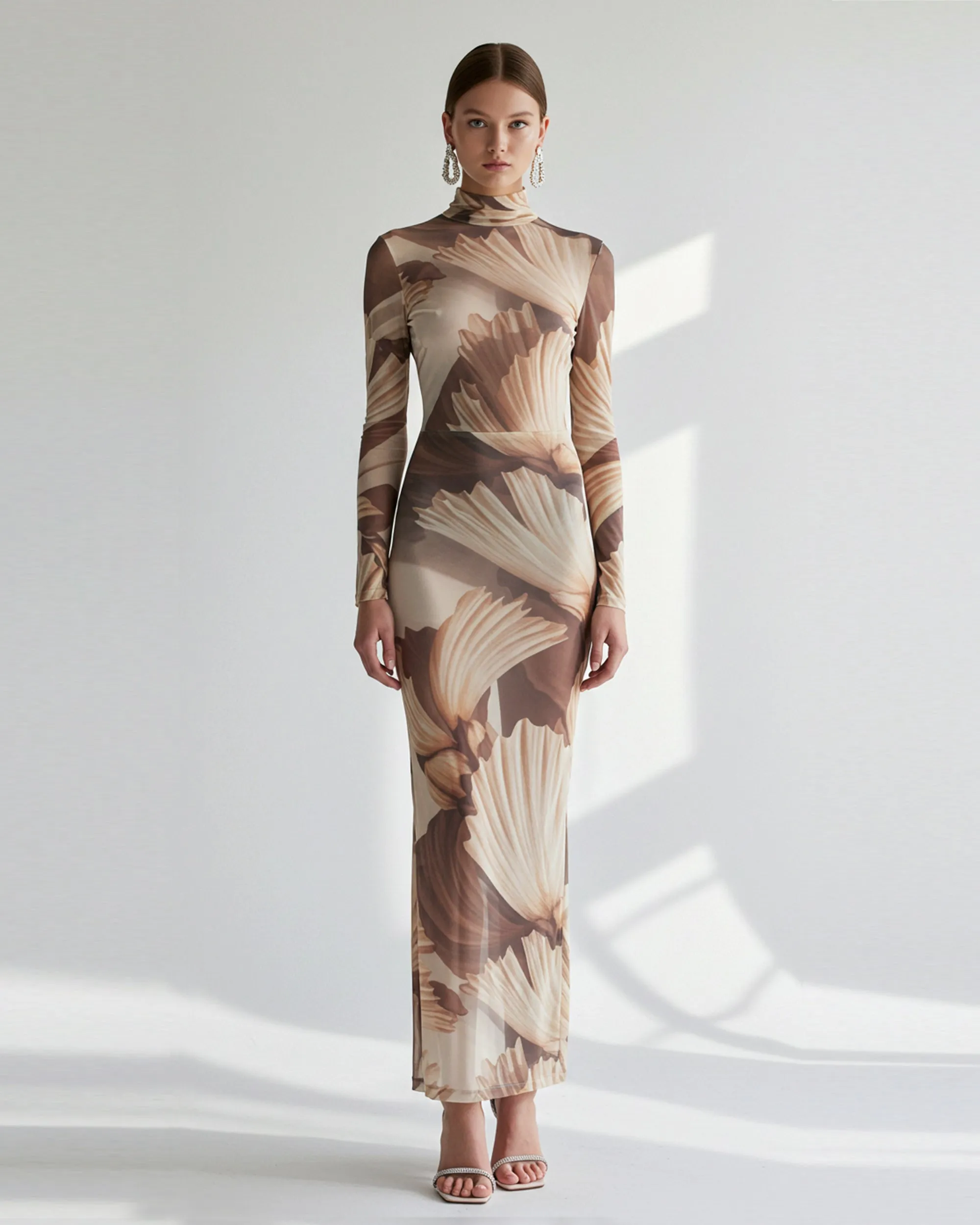 Shell Printed Dress - Beige sold by JW PEI