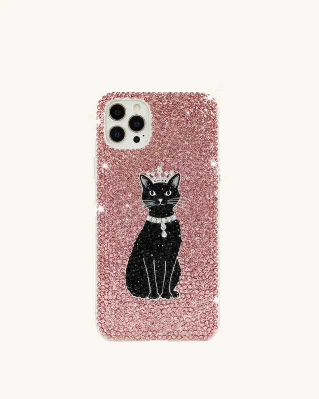 Cat King Phone Case - Pink/Black sold by JW PEI