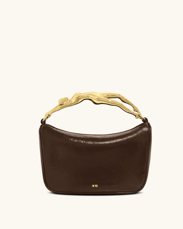 Jenny Human-shaped Handle Handbag - Dark Brown sold by JW PEI