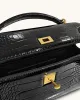 Noor Top Handle Bag - Black Croc sold by JW PEI