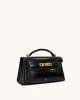 Noor Top Handle Bag - Black Croc sold by JW PEI