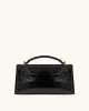 Noor Top Handle Bag - Black Croc sold by JW PEI