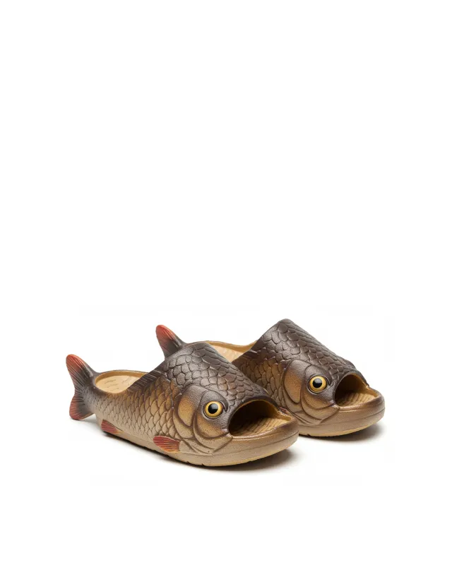 Fish Shape Slide Sandals - Brown sold by JW PEI