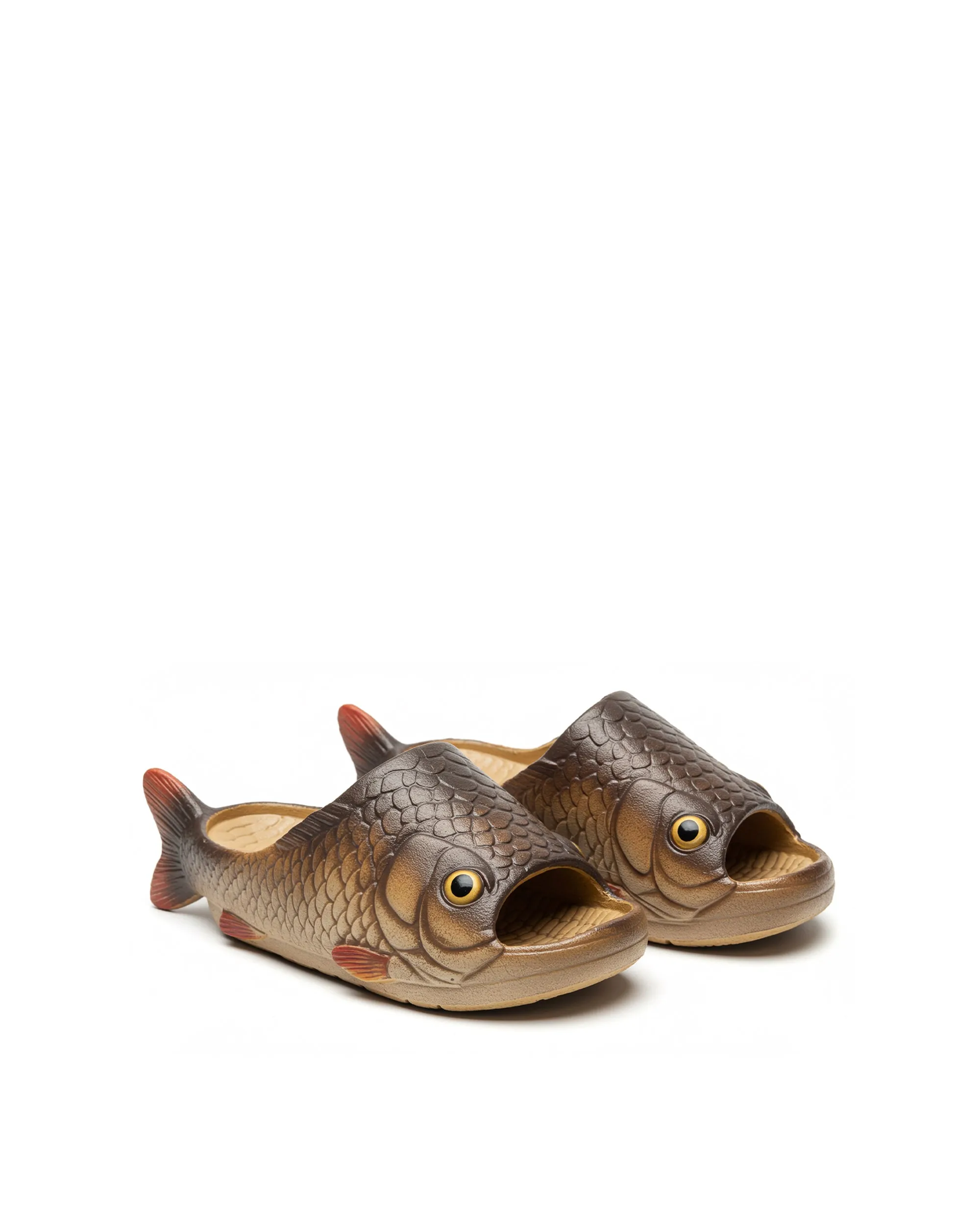 Fish Shape Slide Sandals - Brown sold by JW PEI
