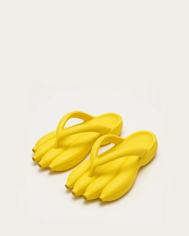 Banana Shape Flip Flops - Yellow sold by JW PEI