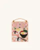 Sushi & Flower Embroidered Box Clutch - Pink sold by JW PEI