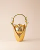 Ella Tulip Vase Top Handle Bag - Gold sold by JW PEI