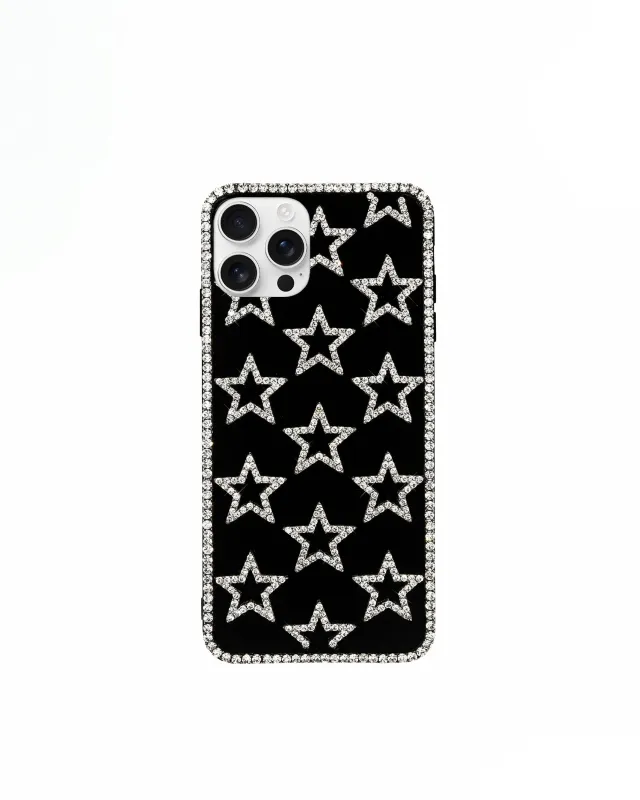 Multiple Star Pattern iPhone Case - Multicolor Black sold by JW PEI