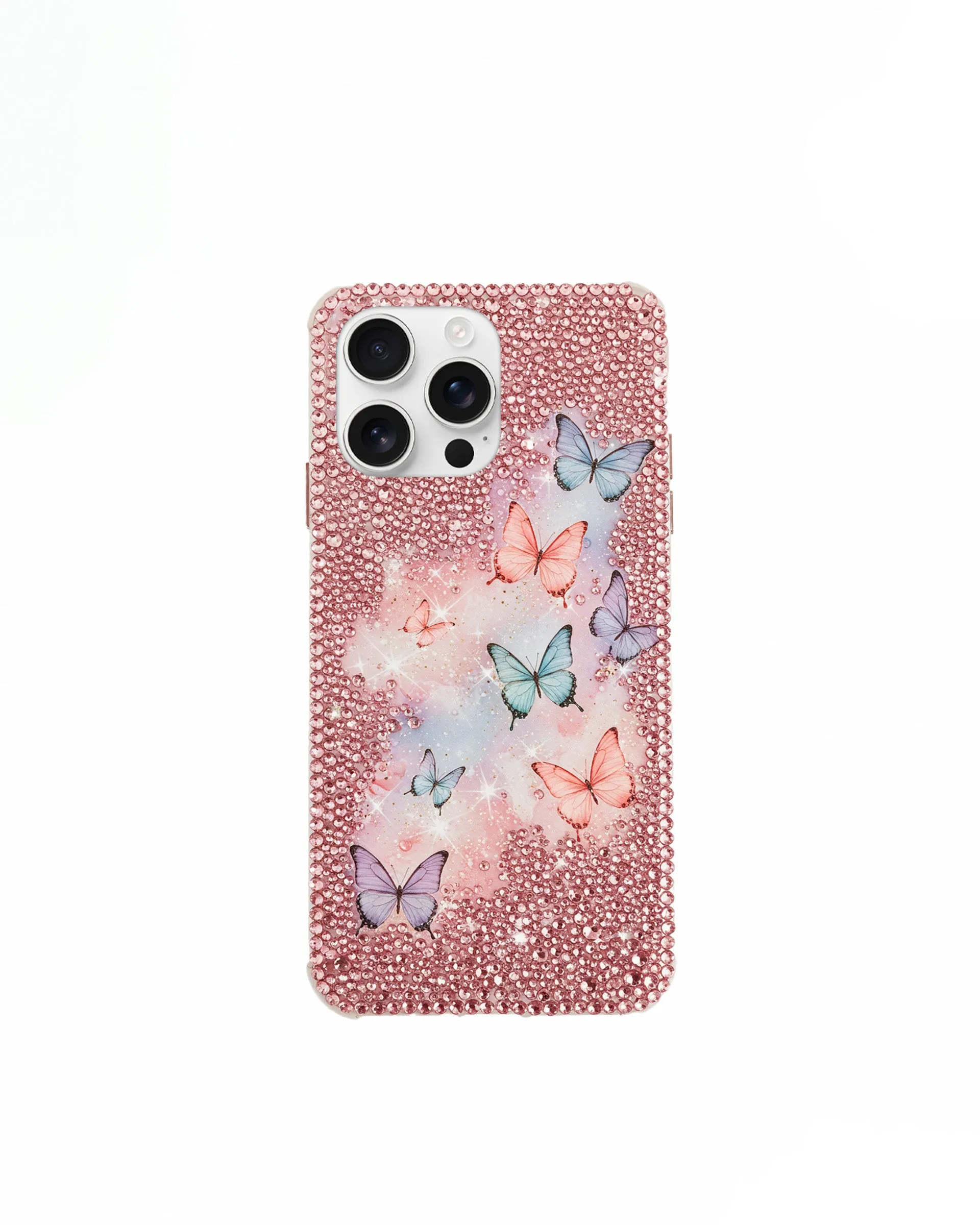 Butterflies iPhone Case - Multicolor Pink sold by JW PEI