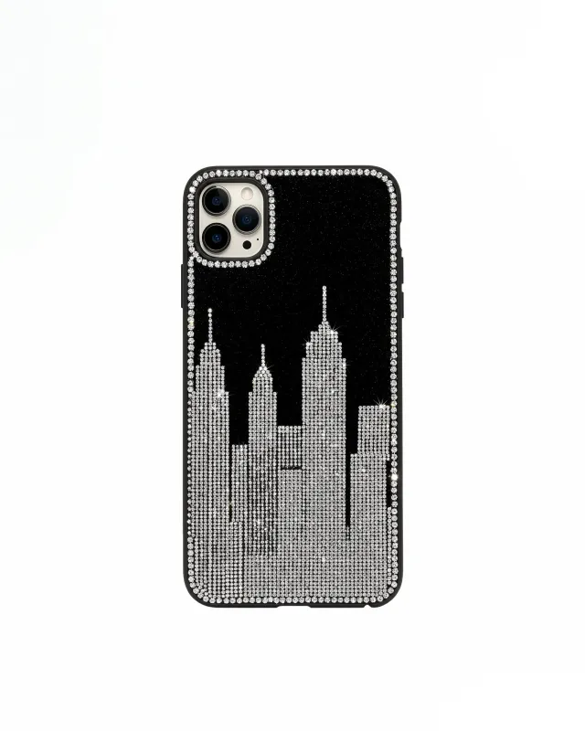 New York Skyline iPhone Case - Black/Silver sold by JW PEI