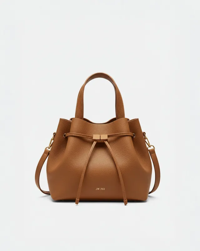 Addison Drawstring Bucket Bag - Camel sold by JW PEI