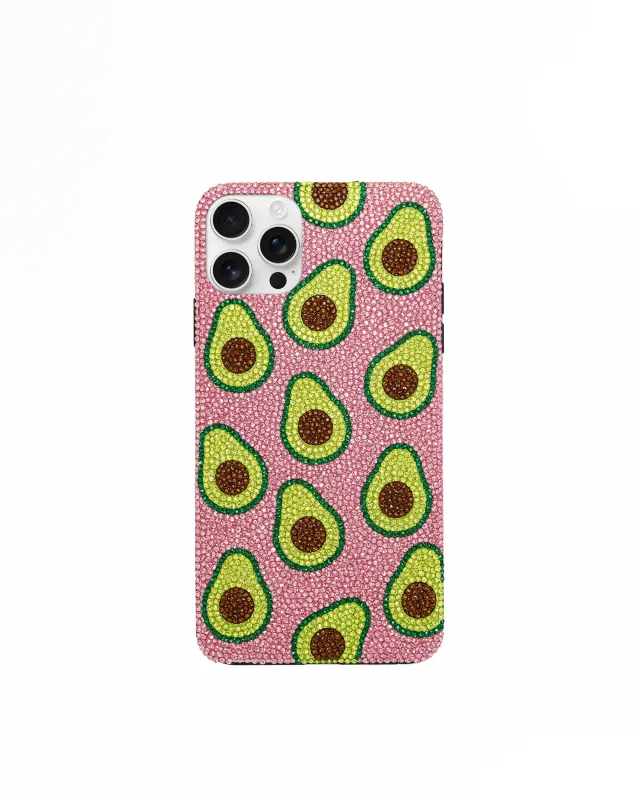 Avocado Pattern Phone Case - Pink/Green sold by JW PEI