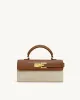 Keyla Top Handbag - Brown Canvas sold by JW PEI