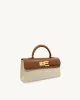 Keyla Top Handbag - Brown Canvas sold by JW PEI