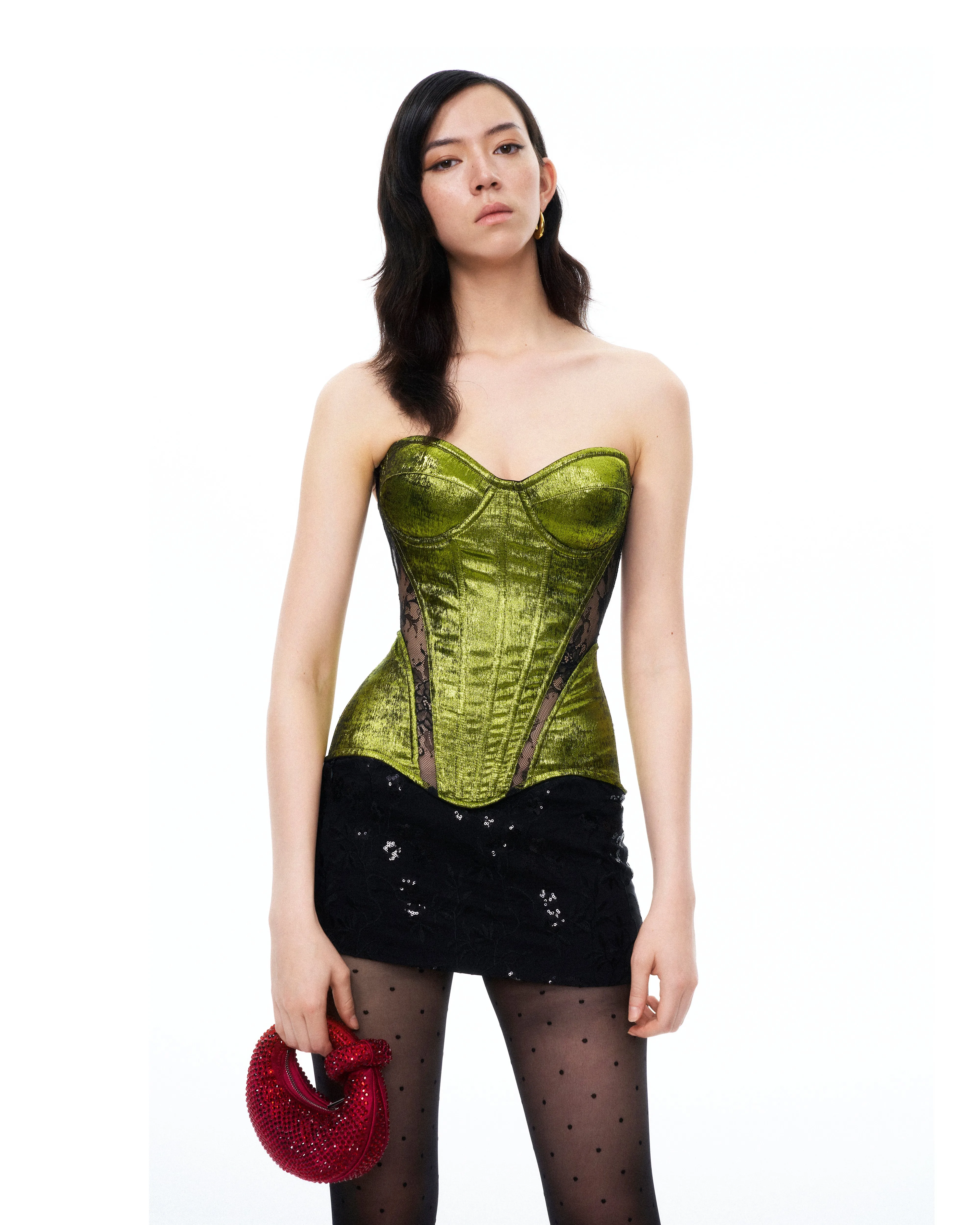 Serenade Floral Lace Corset - Green sold by JW PEI product image thumbnail 5