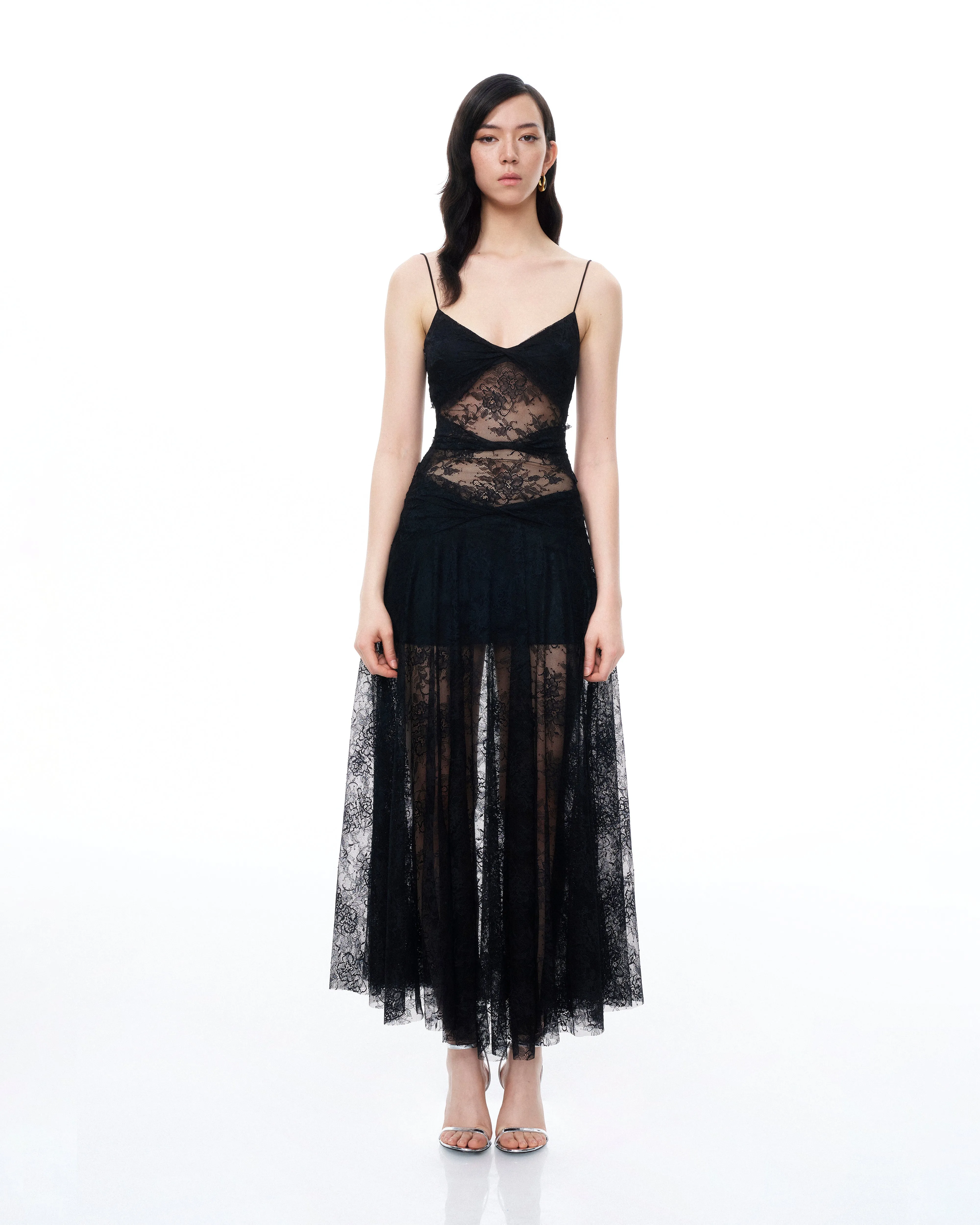 Indigo Floral Lace Dress - Black sold by JW PEI
