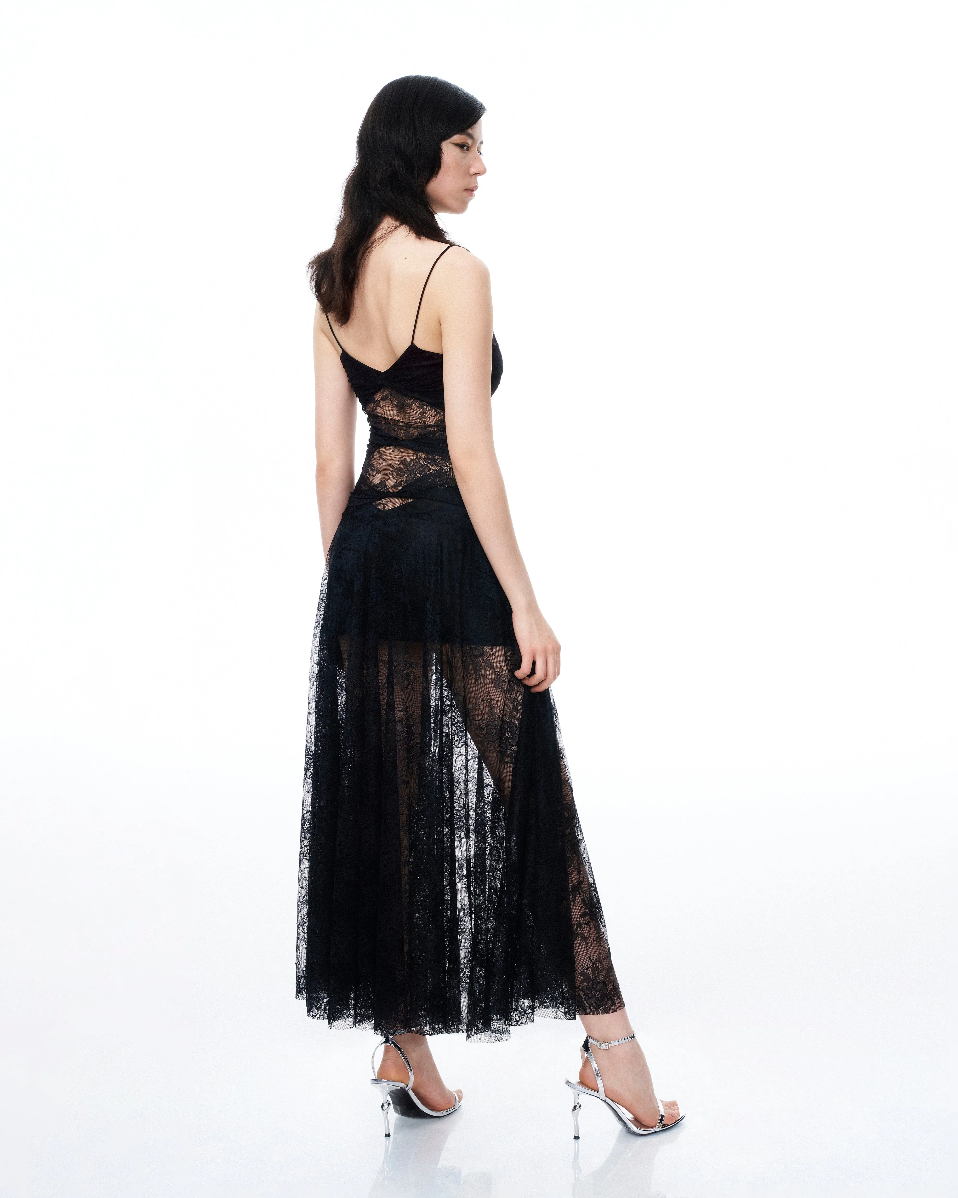 Indigo Floral Lace Dress - Black sold by JW PEI product image thumbnail 5