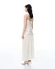 Galadriel 3D Floral Sequin Maxi Dress - White sold by JW PEI