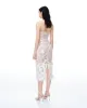 Lysandra 3D Floral Embroidered Maxi Dress - White sold by JW PEI