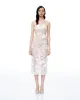 Lysandra 3D Floral Embroidered Maxi Dress - White sold by JW PEI