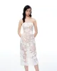 Lysandra 3D Floral Embroidered Maxi Dress - White sold by JW PEI