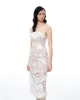 Lysandra 3D Floral Embroidered Maxi Dress - White sold by JW PEI
