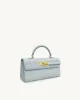 Keyla Weave Texture Top Handle Bag - Blue sold by JW PEI
