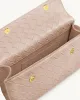 Keyla Weave Texture Top Handle Bag - Pink sold by JW PEI