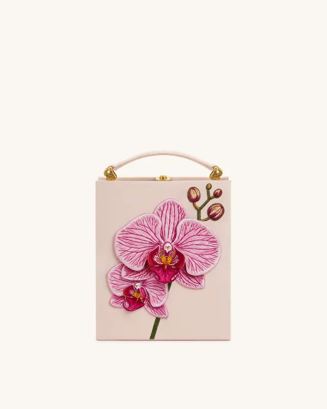 Floral Embroidered Box Clutch - Pink sold by JW PEI