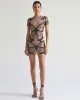 Butterfly Printed Mesh Dress - Black sold by JW PEI
