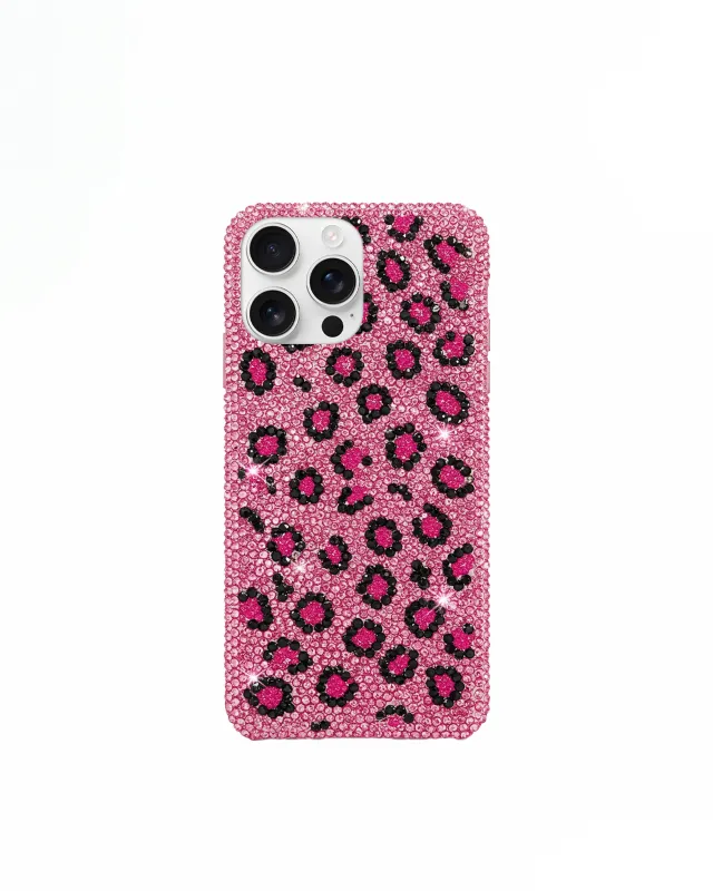 Leopard Pattern Phone Case - Pink/Black sold by JW PEI