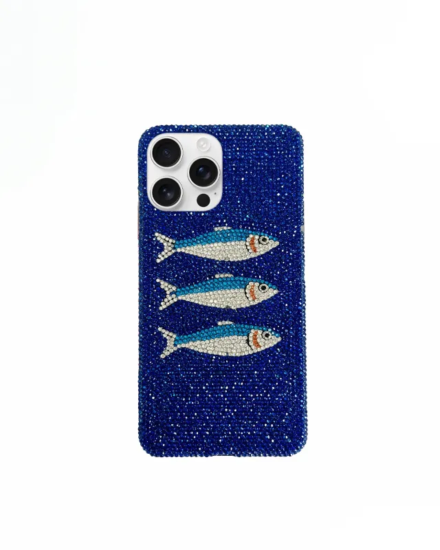 Fish Pattern Phone Case - Blue/White sold by JW PEI