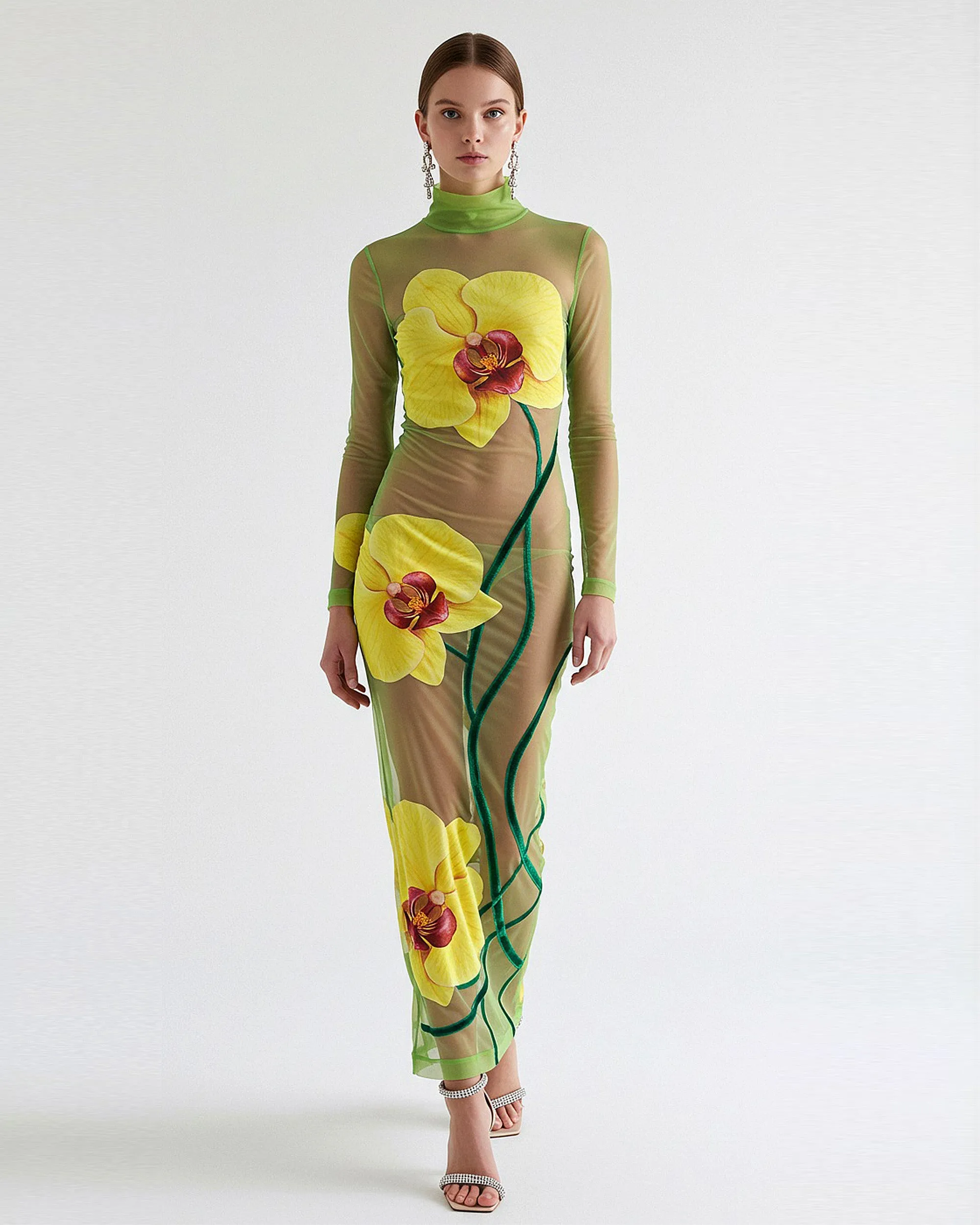 Floral Printed Dress - Green sold by JW PEI