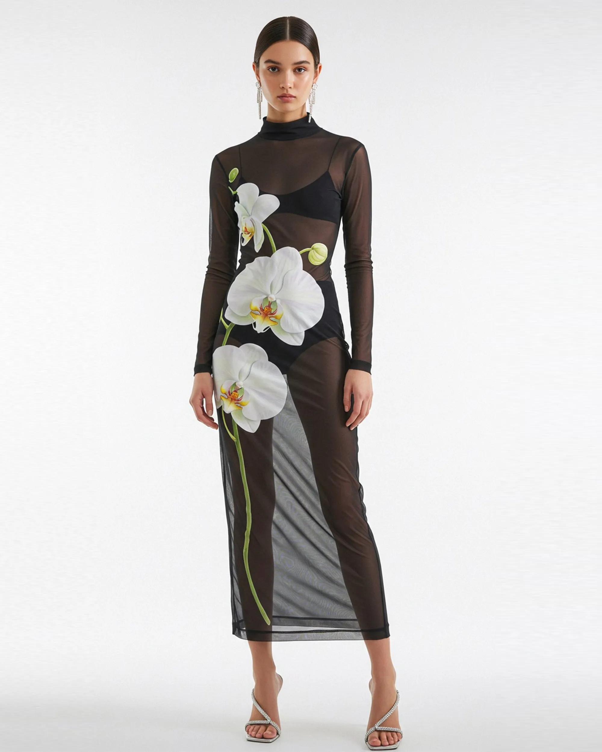 Floral Printed Dress - Black sold by JW PEI