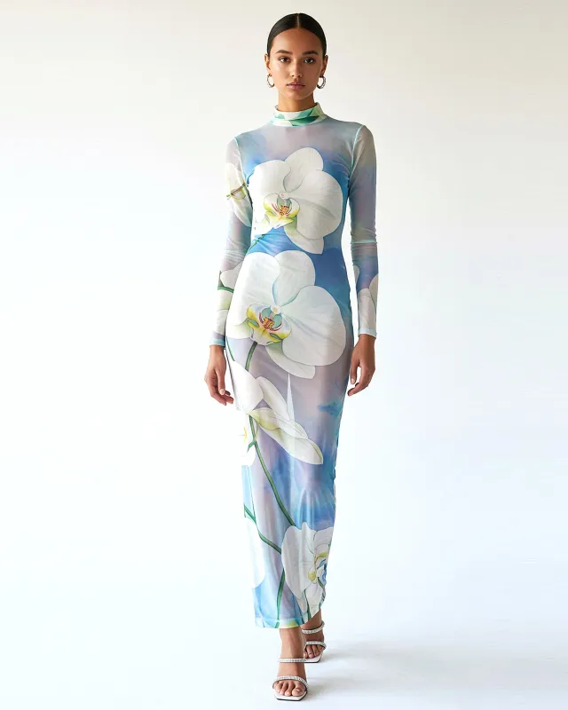Floral Printed Dress - Blue sold by JW PEI