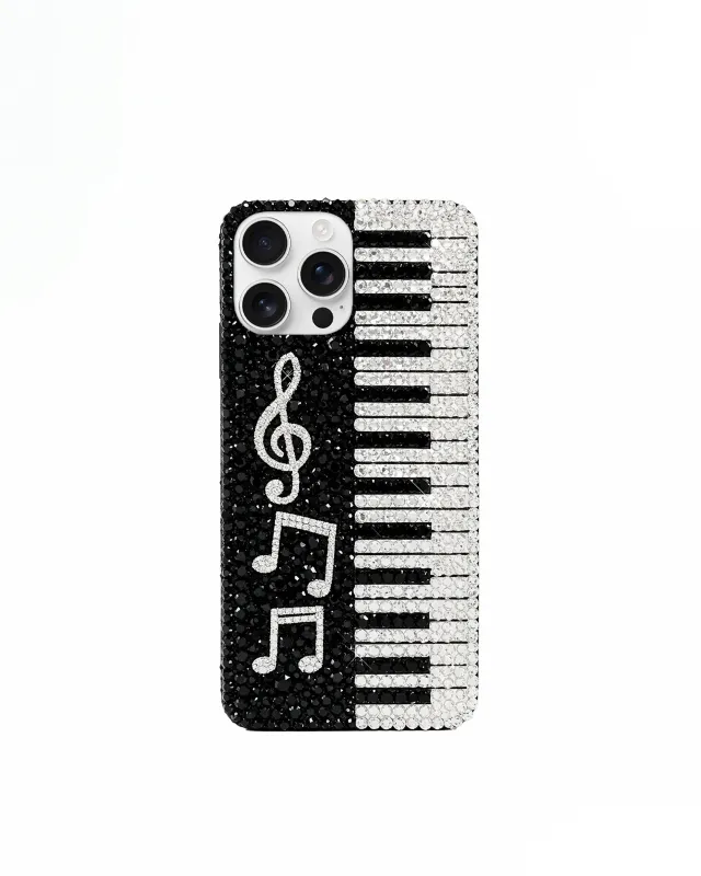 Musical Notes iPhone Case - Black/White sold by JW PEI