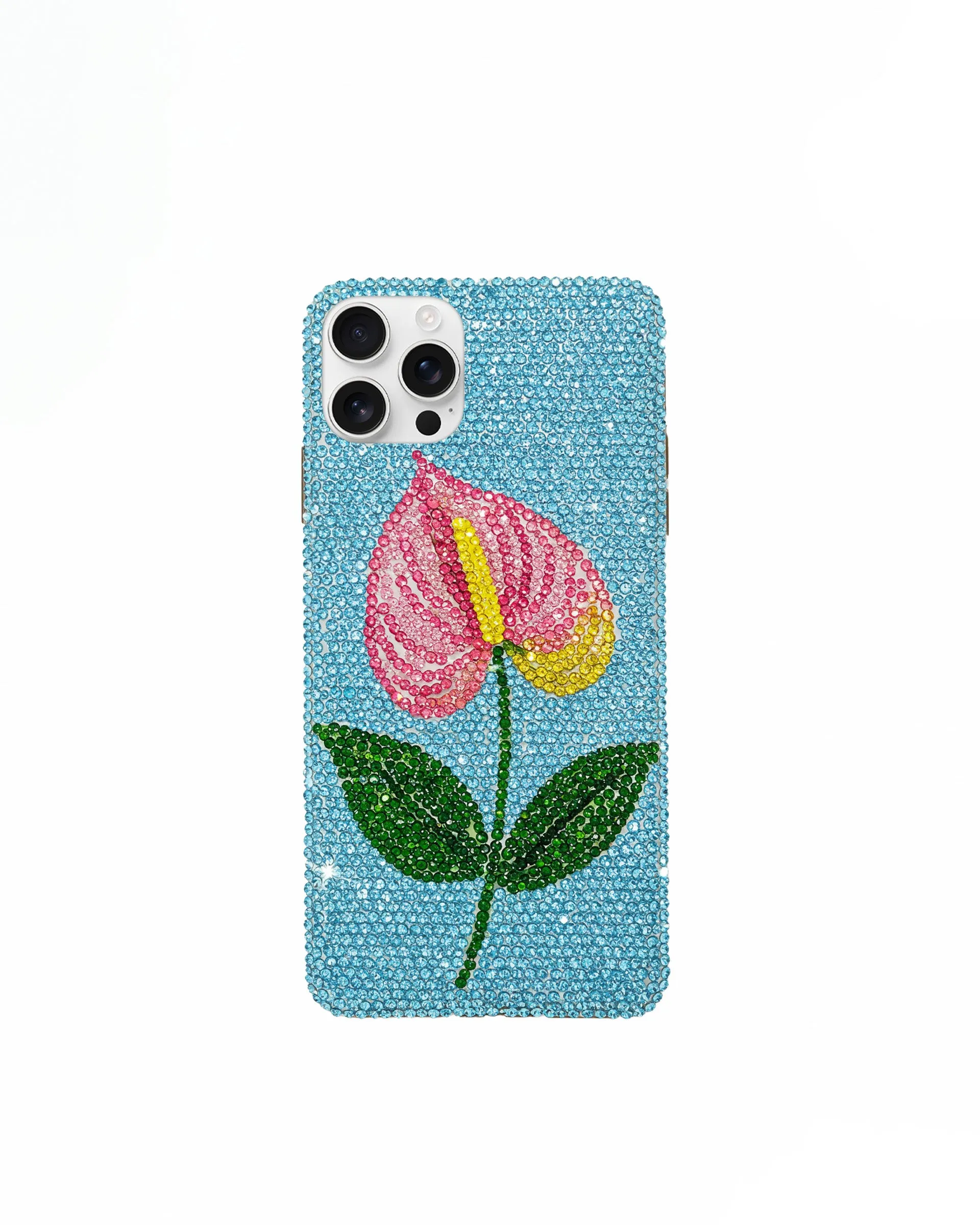 Anthurium Flower Phone Case - Multicolor Blue sold by JW PEI