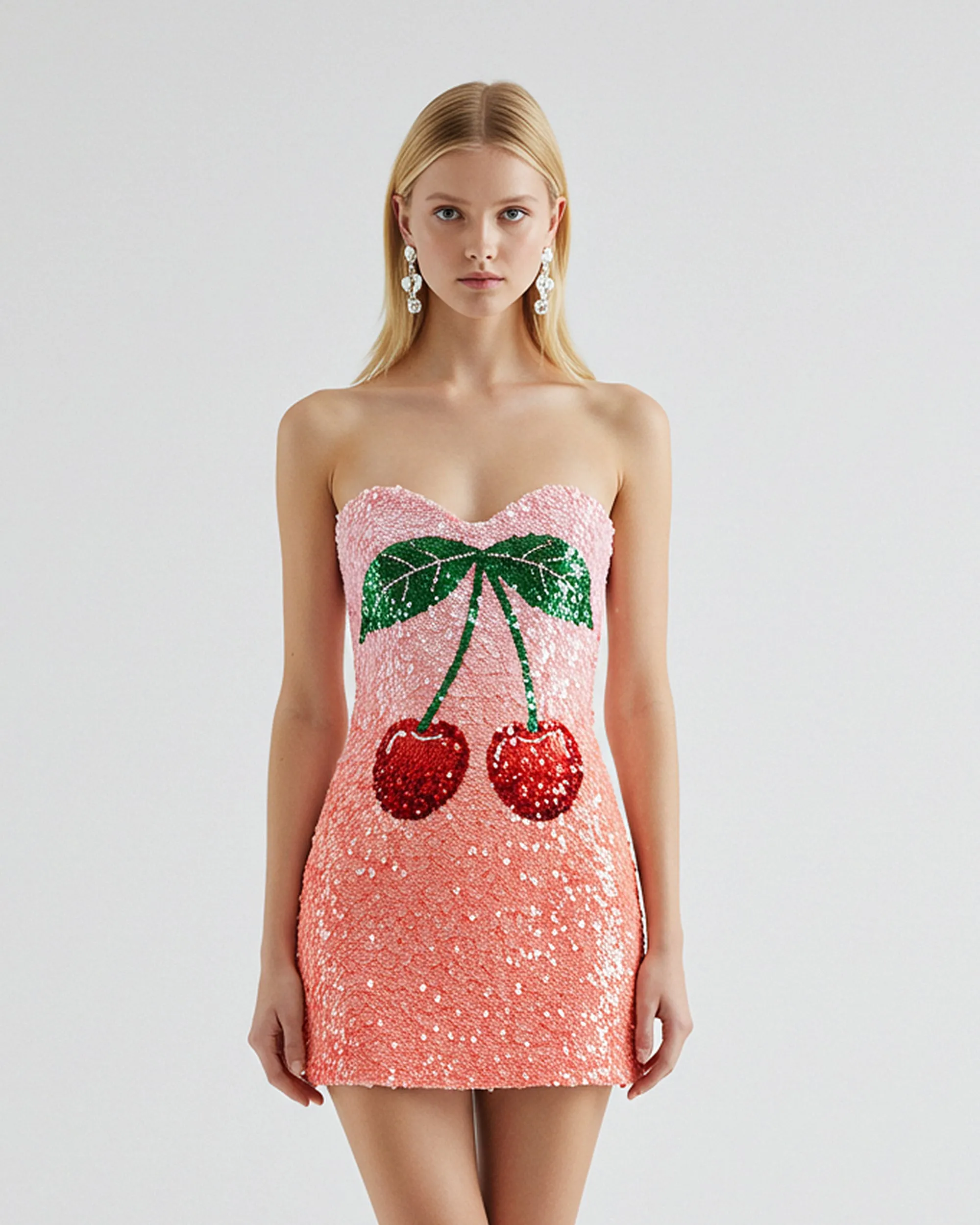 Cherry Strapless Dress - Pink sold by JW PEI