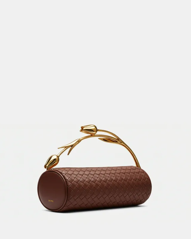 Tulipina Cylinder Handle Bag - Brown sold by JW PEI