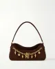 Maya Suede Shoulder Bag - Brown sold by JW PEI