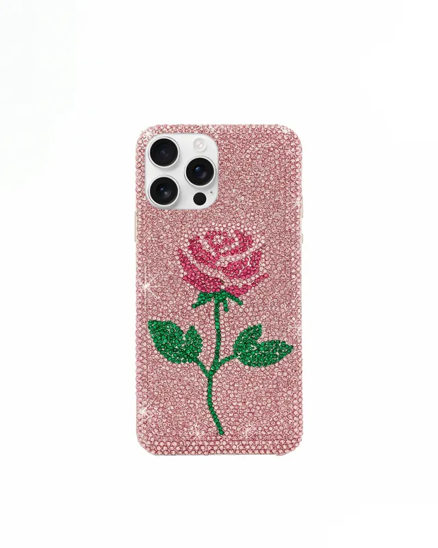 Rose Rhinestone Phone Case – Pink sold by JW PEI