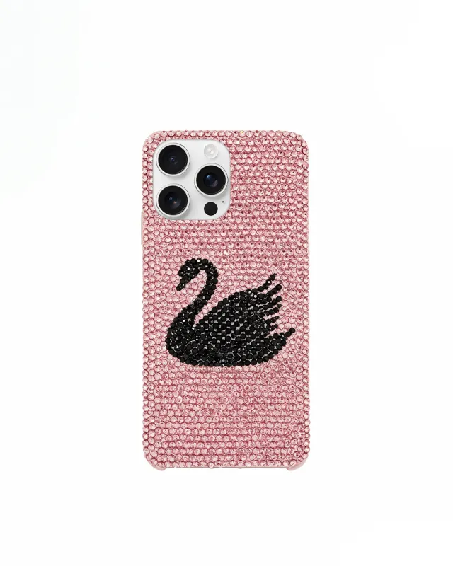 Black Swan Rhinestone Phone Case – Pink sold by JW PEI