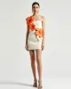Floral Appliqué Mini Dress – White sold by JW PEI