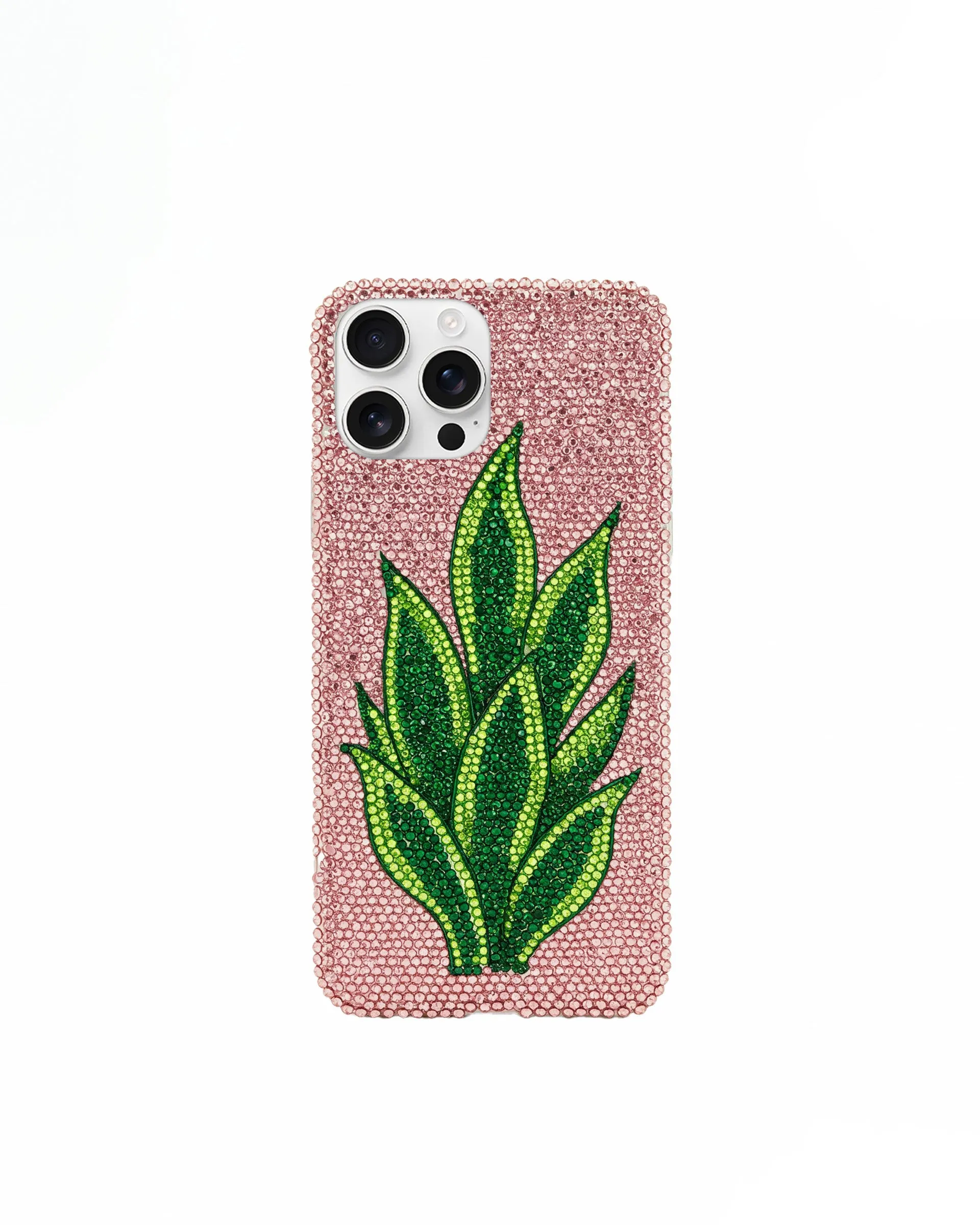 Leaf Rhinestone Phone Case – Pink sold by JW PEI