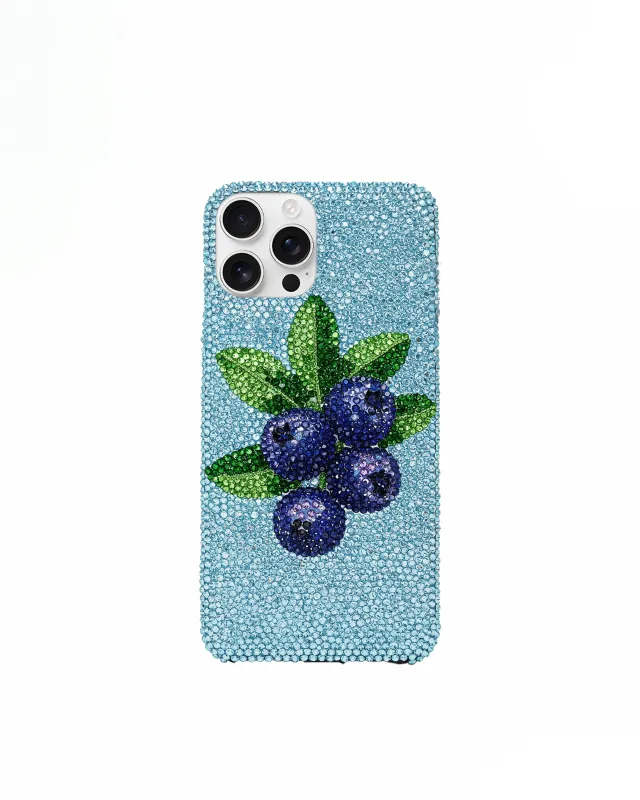 Blueberry Rhinestone Phone Case – Blue sold by JW PEI