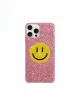 Smiley Rhinestone Phone Case – Pink sold by JW PEI