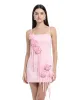 Rosette Appliqué Mini Dress – Pink sold by JW PEI