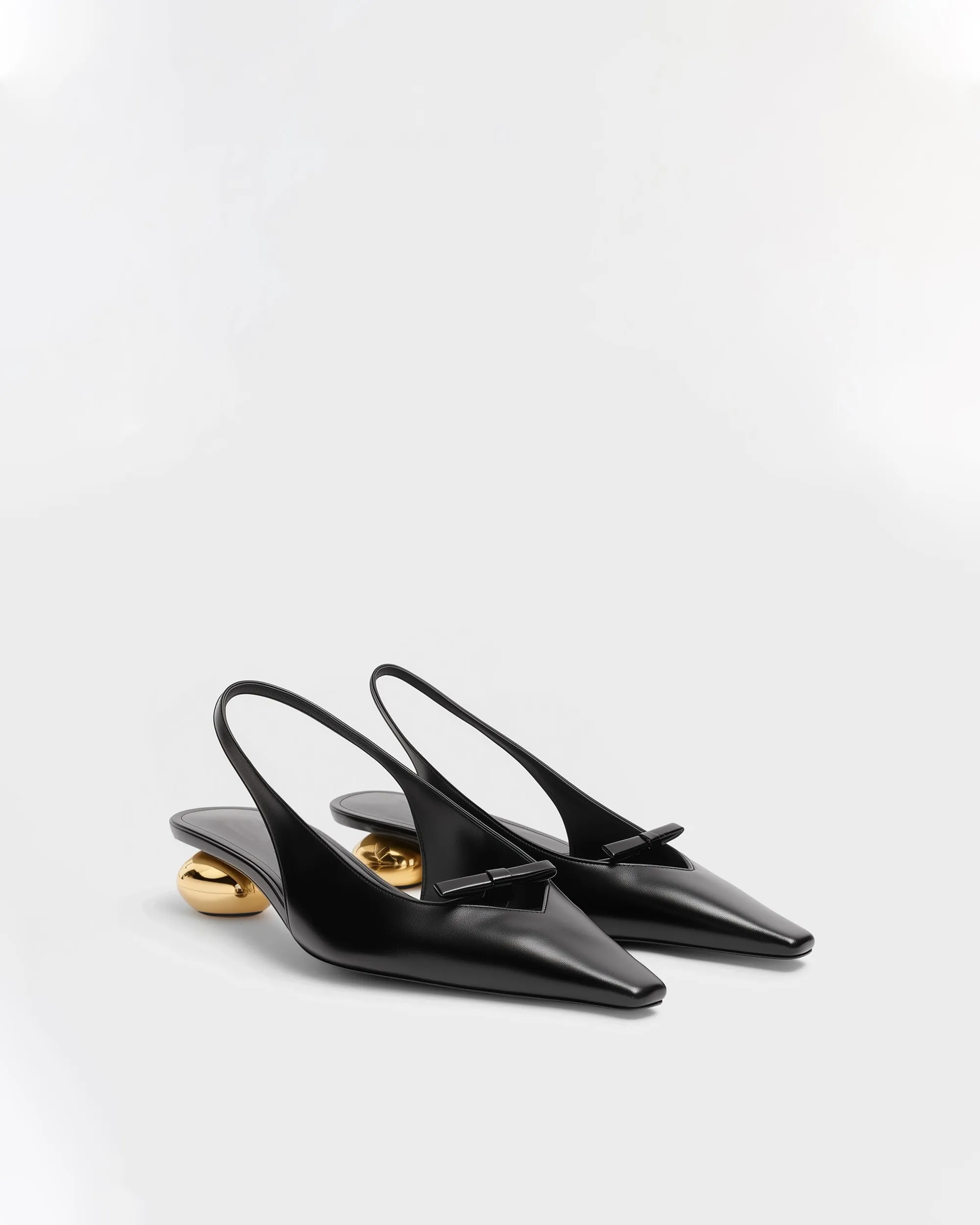 Vivian Sculpted Heel Slingback – Black sold by JW PEI